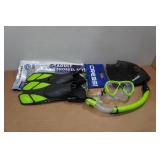 Cressi BluLove Adult Snorkel Set - Fin Size S/M