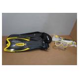 Cressi Adult Rondine Palau Fin Snorkel Set - Fin Size S/M