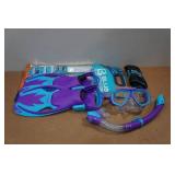 Cressi BluLove Kids Snorkel Set - Fin Size S/M