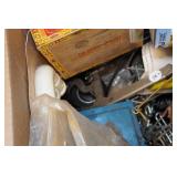 Assorted Hardware - Tools, Peg Hooks, Fittings, PVC