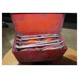 Assorted Oil and Gas Cans and Vintage Road Warning Set