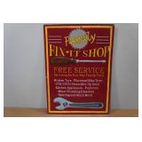 Novelty Raised Metal Sign - Family Fix-It Shop