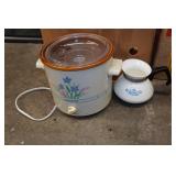 Assorted Kitchenware - Crockpot, Glassware, Plates