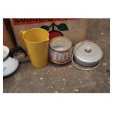 Assorted Kitchenware - Crockpot, Glassware, Plates