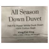 King/Cal King All Season Down Duvet by Bokser Home