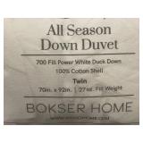 Bokser Home All Season Twin Down Duvet, 700 Fill Power, 100% Cotton Shell
