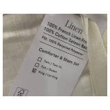 King/Cal King Linen Comforter and Sham Set with Recycled Polyester Fill