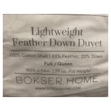 Bokser Home Lightweight Feather Down Duvet Full/Queen 90x94in