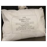 Bokser Home Soft Feather Down Pillow Set Standard Queen