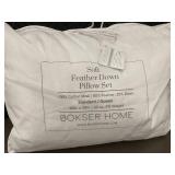Bokser Home Soft Feather Down Pillow Set Standard Queen