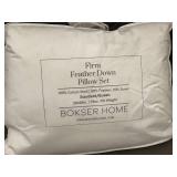 Bokser Home Firm Feather Down Pillow Set Standard/Queen