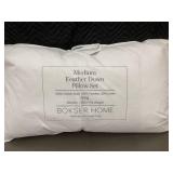 Bokser Home Medium Feather Down King Pillow Set, 20x36 in