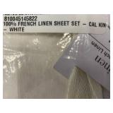 French Linen Sheet Set - Incomplete, White, California King