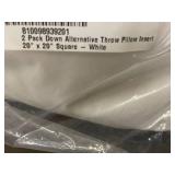 Set of 4 Down Alternative Throw Pillow Inserts 20x20 Inch White