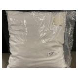 Bokser Home French Linen Decorative Throw Pillow 20x20 Inch White