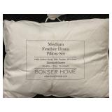 Bokser Home Medium Feather Down Pillow Set Standard/Queen Size