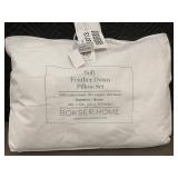 Bokser Home Soft Feather Down Pillow Set Standard/Queen 20x28in