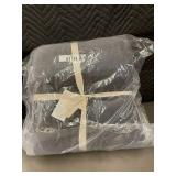 Luxury Velvet Channel Stitched Quilt Full/Queen Slate