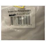 Set of 2 Down Alternative Euro Pillow Inserts 26x26 Inch