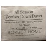 Bokser Home All Season Feather Down Duvet Full/Queen
