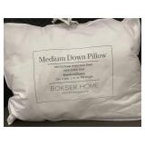 Bokser Home Medium Down Pillow Standard/Queen 20x28in White Duck Down