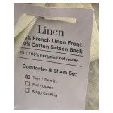 BOKSER HOME Linen Twin/Twin XL Comforter and Sham Set