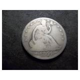 1854 O Seated LIberty Half Dollar With Rays 1854 O Seated LIberty Half Dollar With Rays