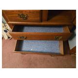 Drop Side Dresser with Mirror and Cabinet