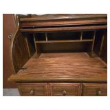 Roll Top Desk with Drawers and Cubby Storage approx. 27" wide, 20" deep, 45 1/2" tall