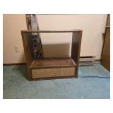 Wooden TV Stand with Media Compartment