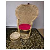 Rattan and Wicker Chairs and Foot Stool