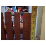 Rustic Wooden Slat Bar Stools with Metal Legs