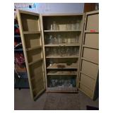 National Guard Double Door Metal Cabinet with Mason Jars Approx. 30" wide, 15" deep, 66" tall