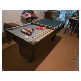 Pool Table with Table Tennis Top and Accessories