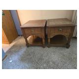 Pair of Wooden End Tables
