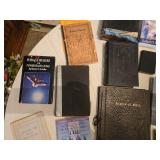 Lot of Religious and Inspirational Books including Bible Symbols, Holy Bible, and More