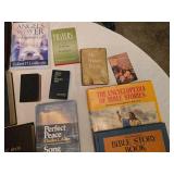 Lot of Religious and Inspirational Books including Bible Symbols, Holy Bible, and More