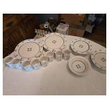 Set of Blue Floral Pattern Dinnerware - Possibly Avon