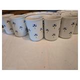 Set of Blue Floral Pattern Dinnerware - Possibly Avon
