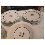 Set of Blue Floral Pattern Dinnerware - Possibly Avon