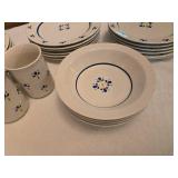 Set of Blue Floral Pattern Dinnerware - Possibly Avon