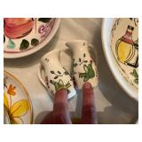 Rossini and Italy Ceramic Kitchenware Set including Bowls, Plates, and Salt & Pepper Shakers