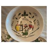Rossini and Italy Ceramic Kitchenware Set including Bowls, Plates, and Salt & Pepper Shakers