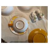 Rossini and Italy Ceramic Kitchenware Set including Bowls, Plates, and Salt & Pepper Shakers