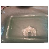 Kitchenware Lot including Anchor Hocking Baking Dish, Ceramic Cookie Jar, and Pyrex Casserole Dishes
