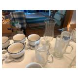 Assorted Glass and Mug Collection including Japan Mugs, Westfield