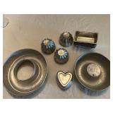 Jell-O Vintage Aluminum Mold Set with Heart, Bundt, and Rectangular Designs