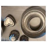 Jell-O Vintage Aluminum Mold Set with Heart, Bundt, and Rectangular Designs