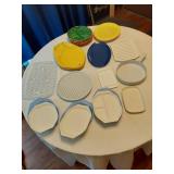 Various Plastic Kitchenware Items including Plates and Trays