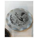 Vintage Decorative Plates including North Dakota Souvenir Plates and Wildlife Designs